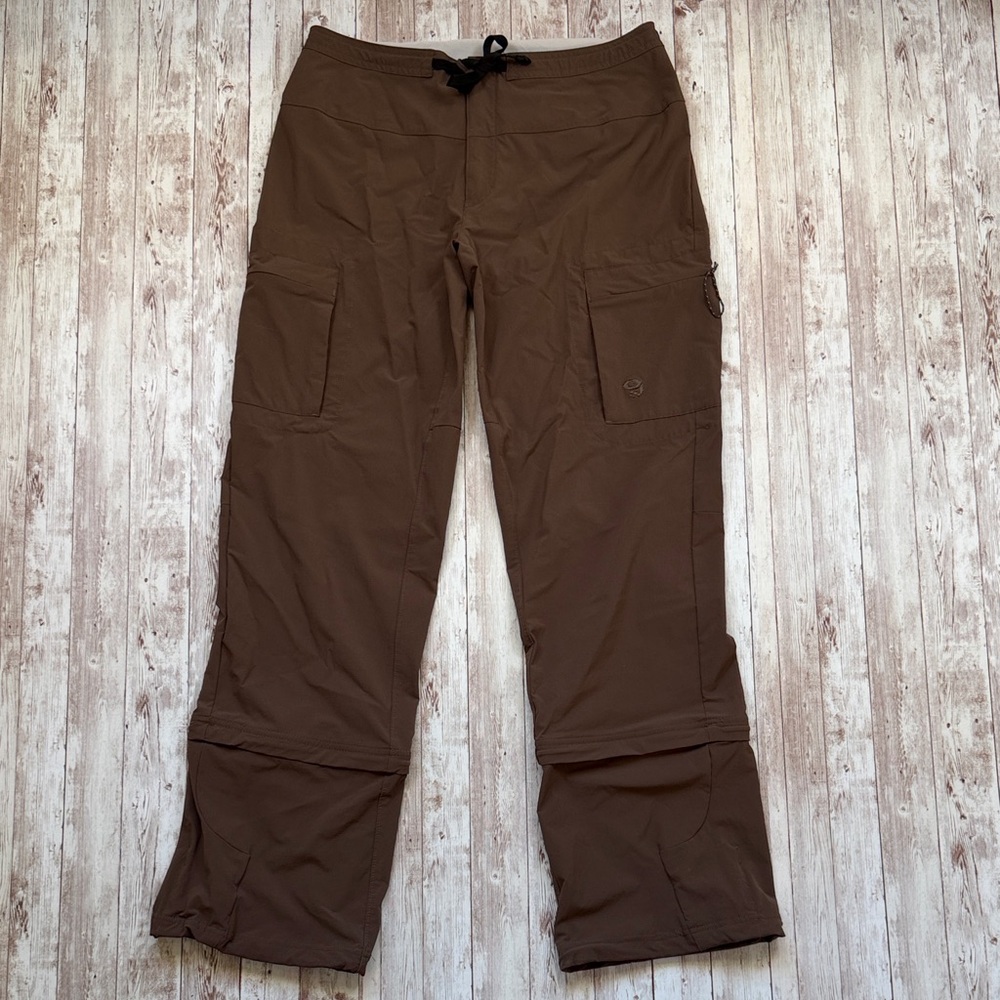 Mountain Hardware Women's Convertible Nylon Dynama Pant sz 8 Brown Capri OL2193